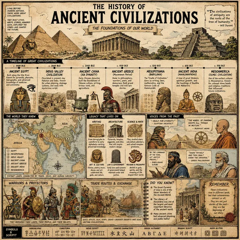 Retro Editorial Biography Infographics