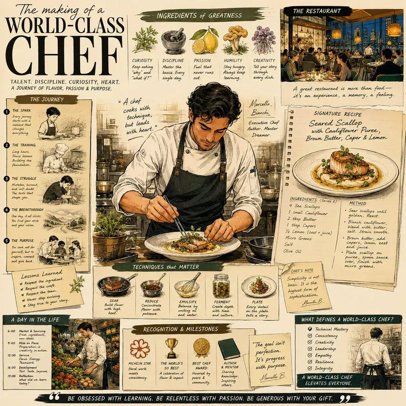 Retro Editorial Biography Infographics