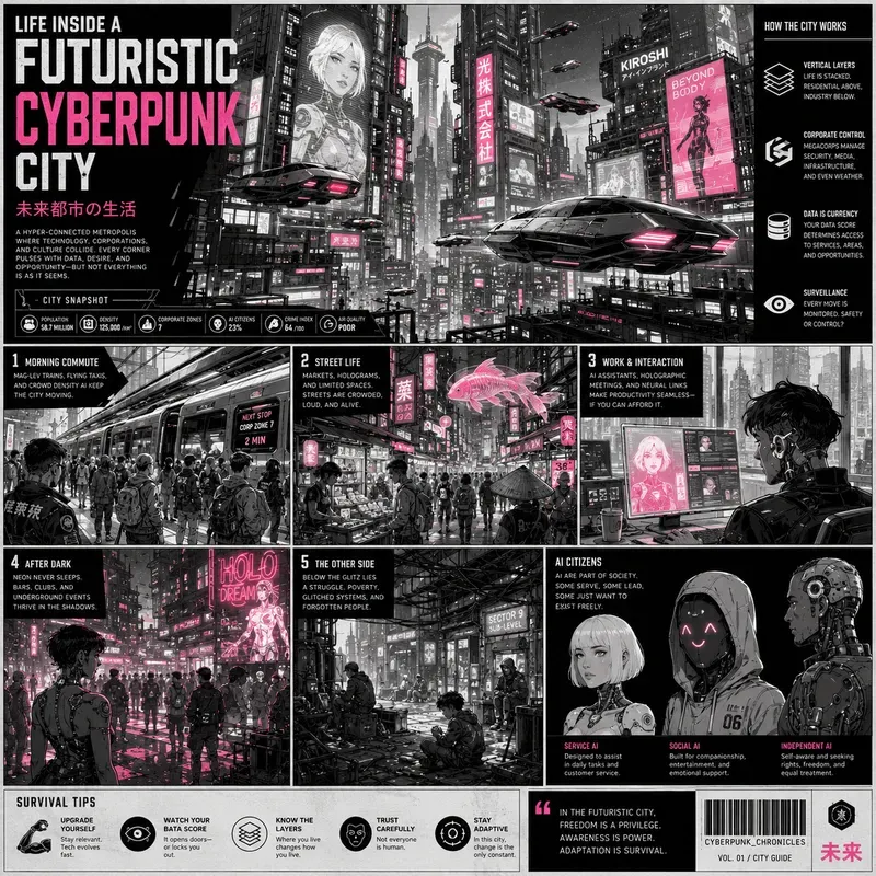 Retro Editorial Biography Infographics