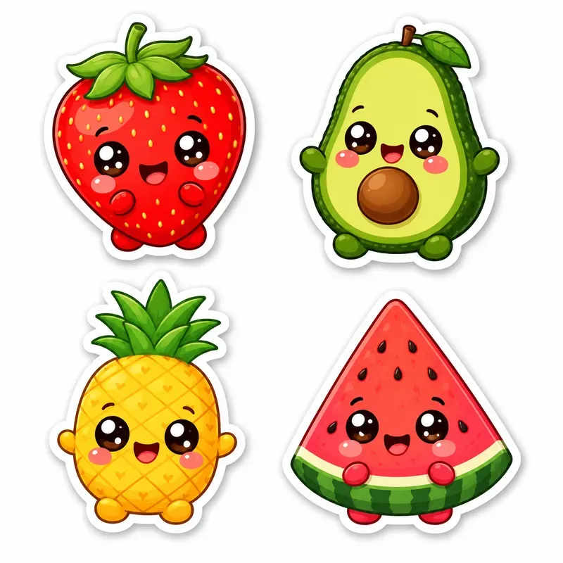 Cute Cartoon Character Sticker Sets