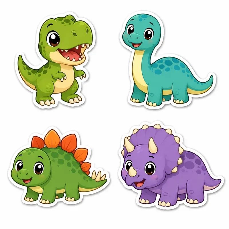 Cute Cartoon Character Sticker Sets
