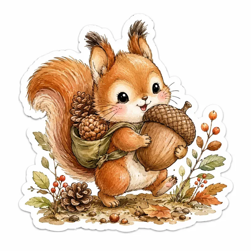 Cozy Woodland Sticker Animals