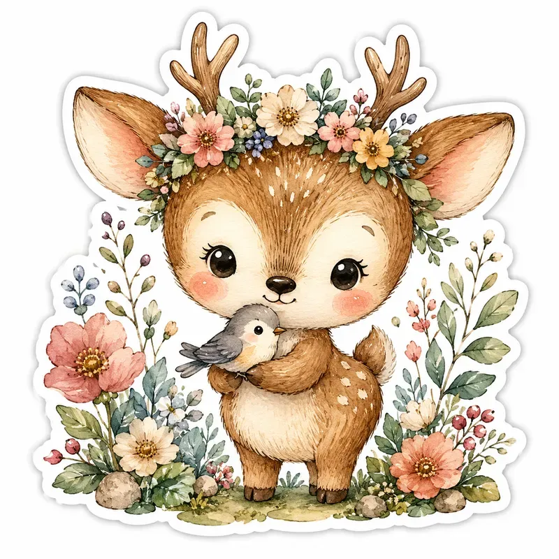 Cozy Woodland Sticker Animals