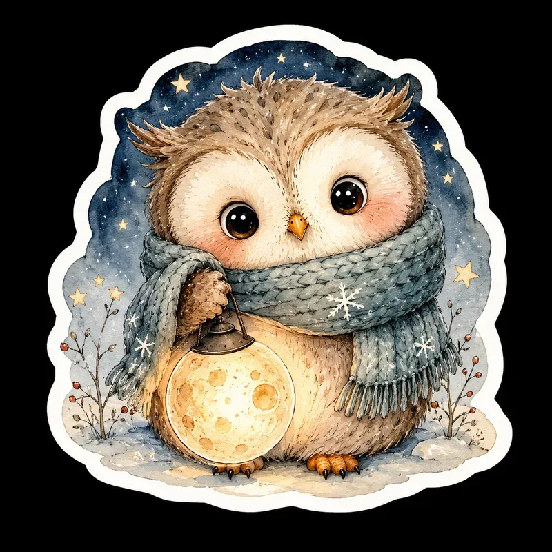Cozy Woodland Sticker Animals