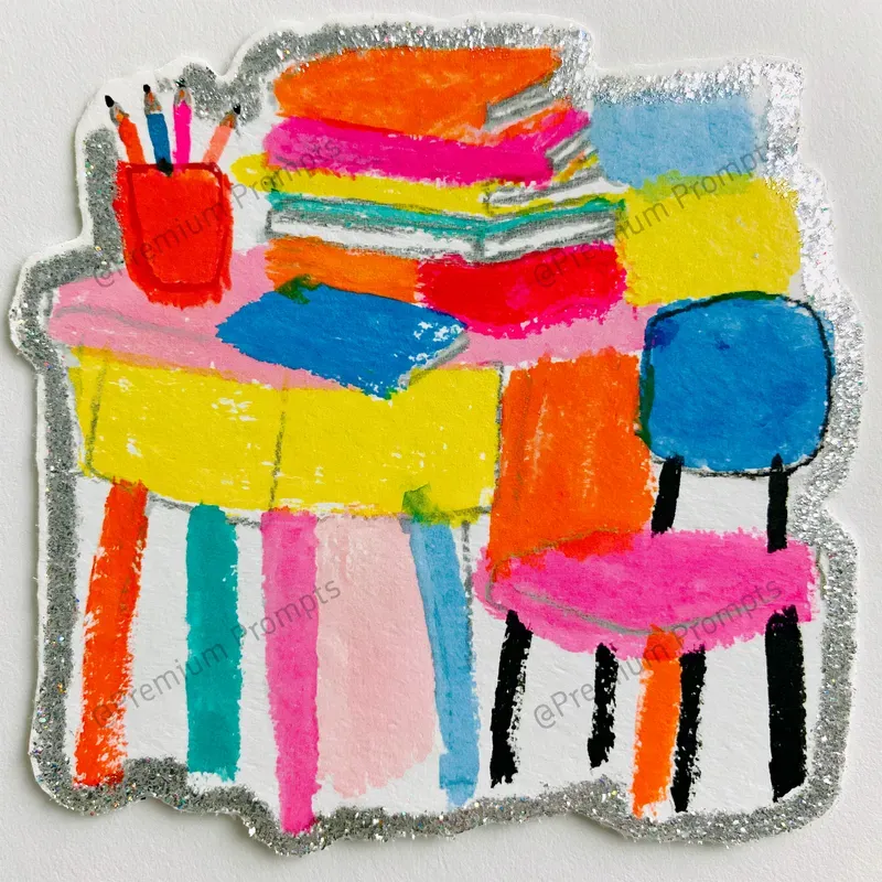 Whimsical Hand Painted Classroom Stickers
