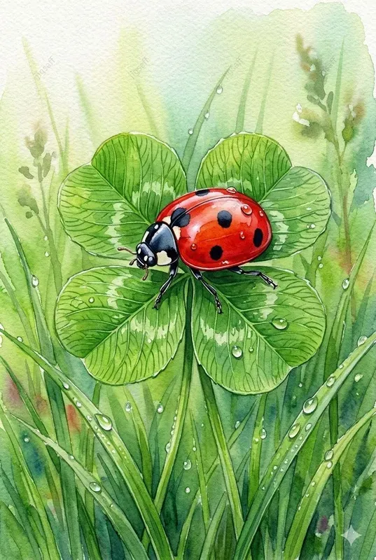 Botanical Watercolor Insect Art