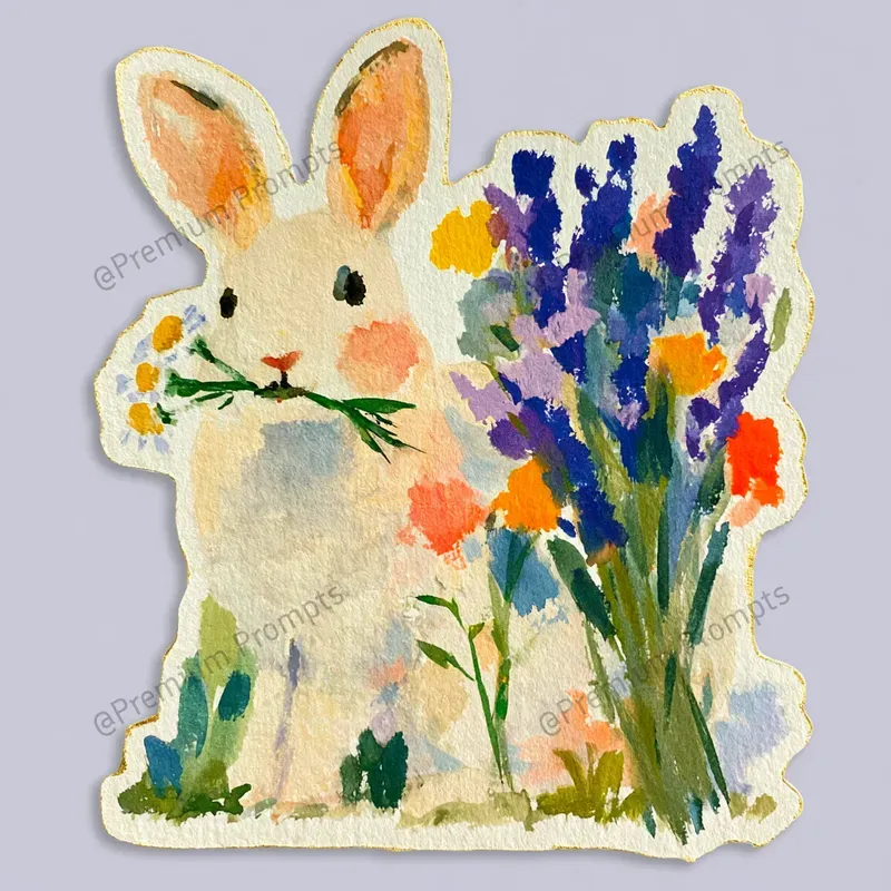 Cute Cottagecore Flora Fauna Stickers