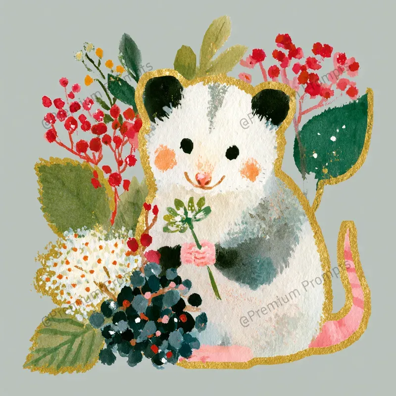 Cute Cottagecore Flora Fauna Stickers