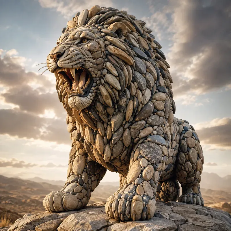 Epic Stone Sculpture Fantasy Creatures