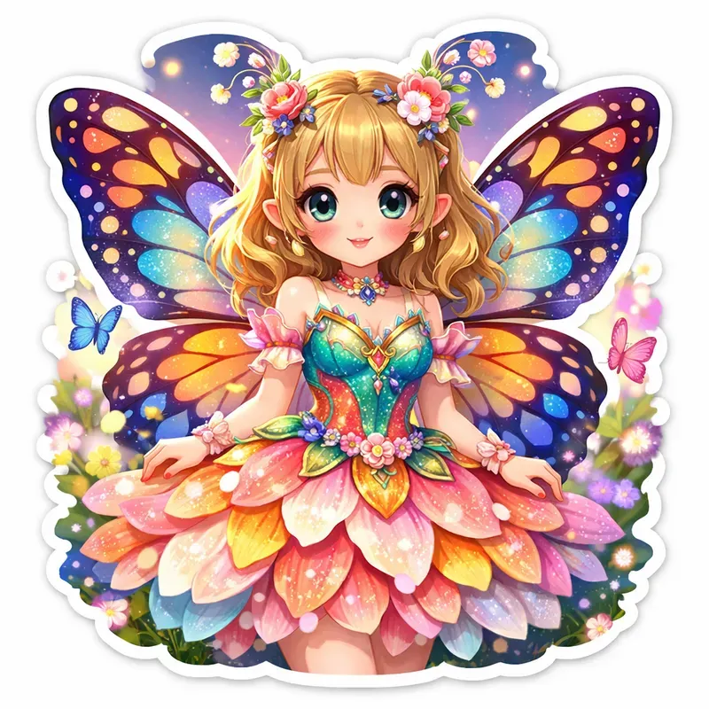 Cute Fantasy Character Floral Dreams
