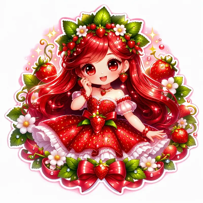 Cute Fantasy Character Floral Dreams