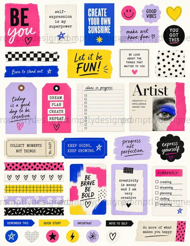 Modern Scrapbook And Journal Assets