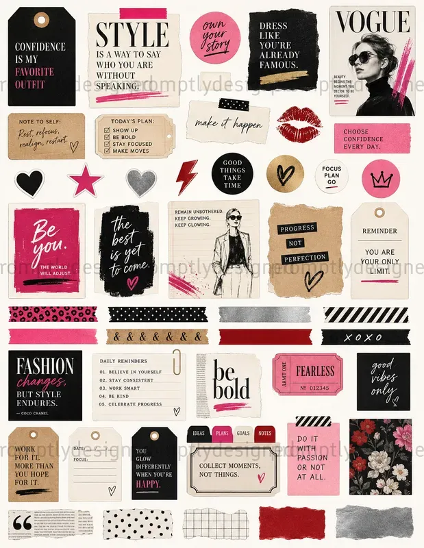 Modern Scrapbook And Journal Assets