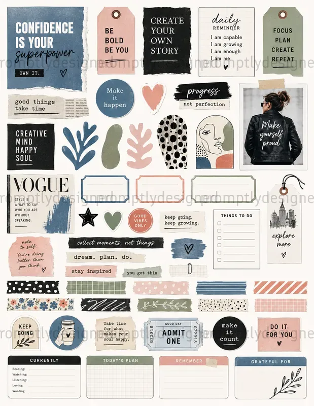 Modern Scrapbook And Journal Assets