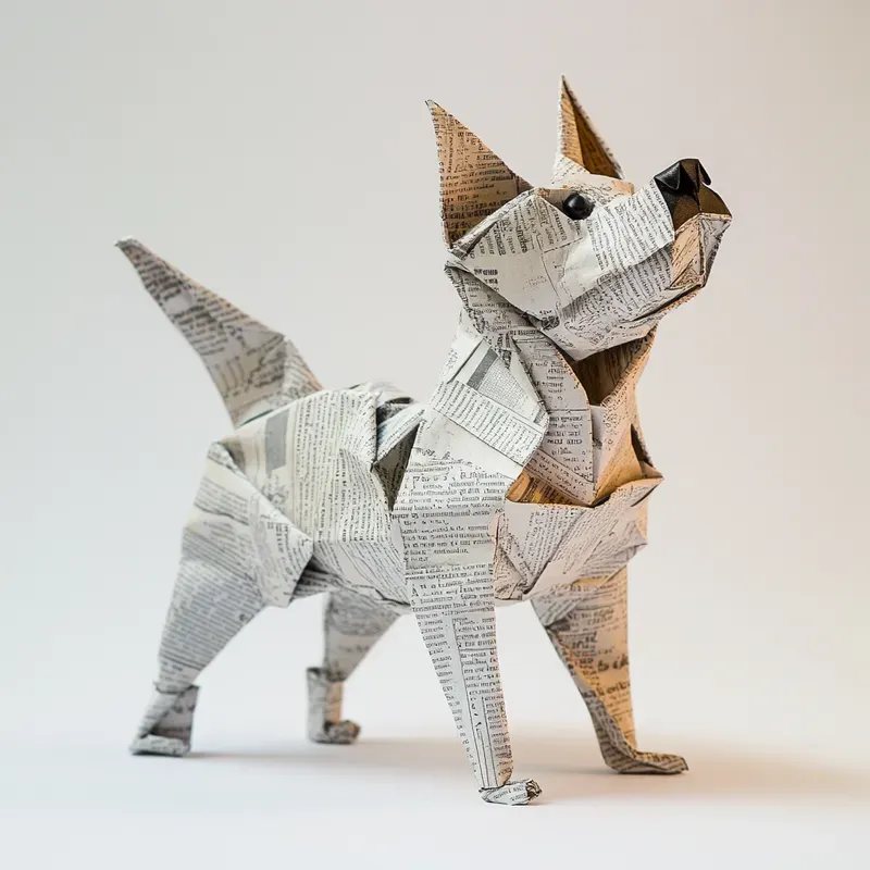 Newspaper Origami Animals