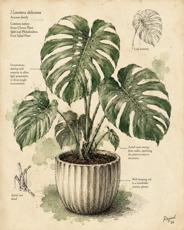 Ink Watercolor Botanical Sketches