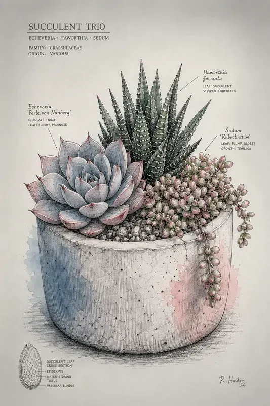 Ink Watercolor Botanical Sketches