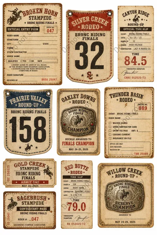 Vintage Rodeo Show Ephemera
