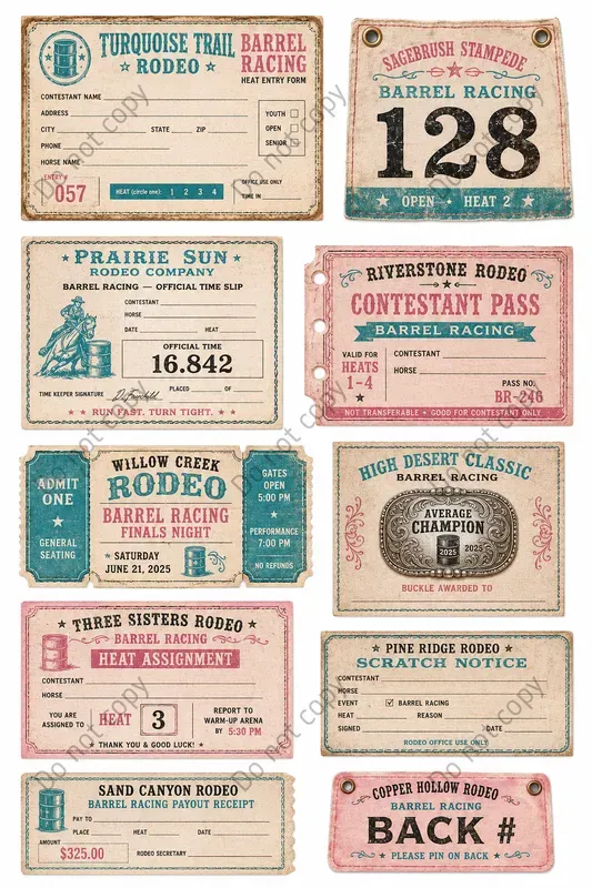 Vintage Rodeo Show Ephemera