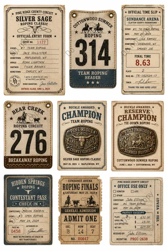 Vintage Rodeo Show Ephemera