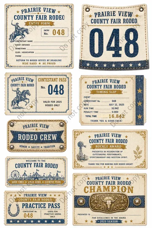 Vintage Rodeo Show Ephemera