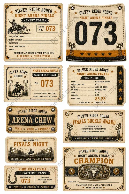 Vintage Rodeo Show Ephemera