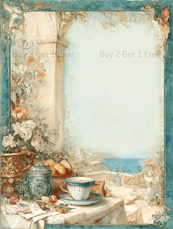 Summer Mediterranean Background Frames