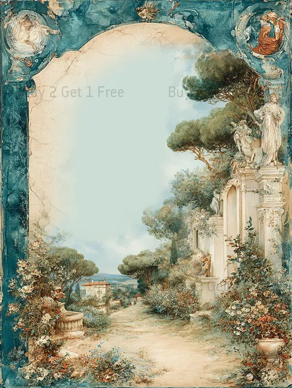Summer Mediterranean Background Frames