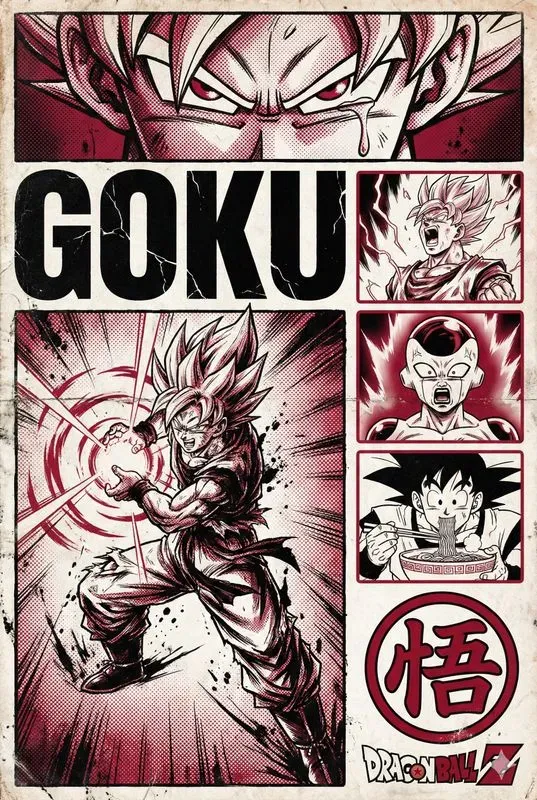 Gritty Manga Posters Anime Art