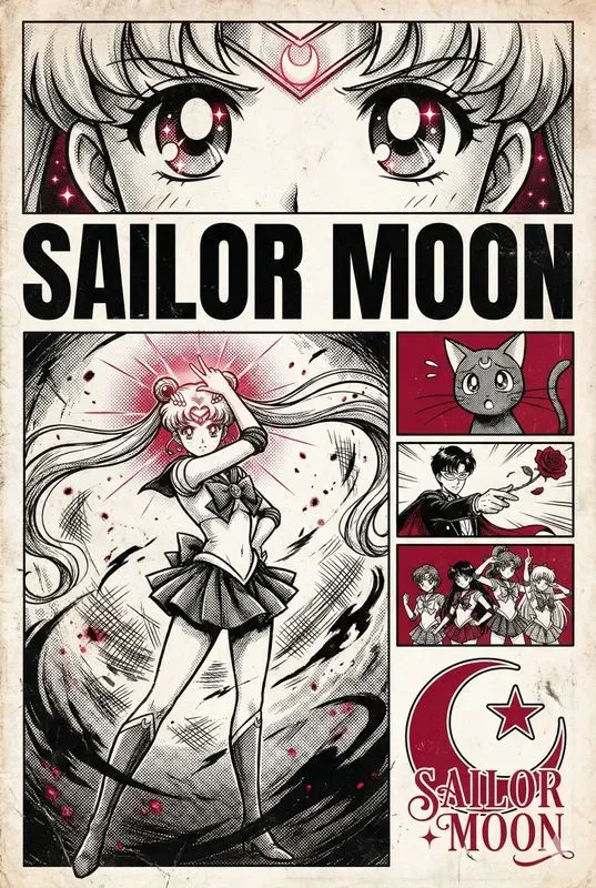 Gritty Manga Posters Anime Art