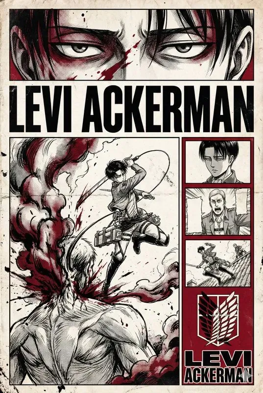 Gritty Manga Posters Anime Art