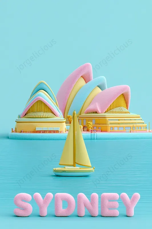 Pastel 3D Landmark Posters