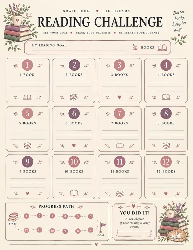 Booktok Reading Log Printables