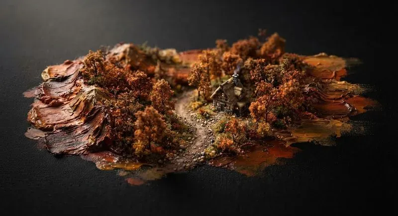Microworlds Inside A Brushstroke