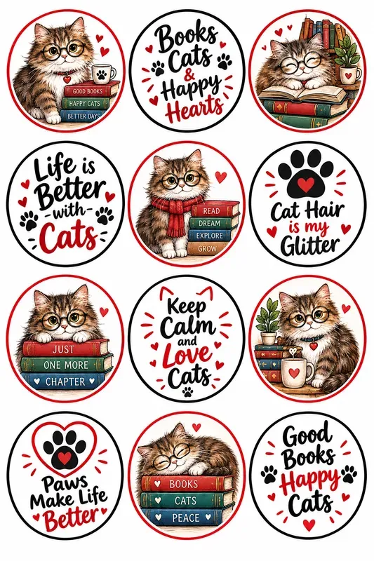 Paws Hearts Sticker Sheets