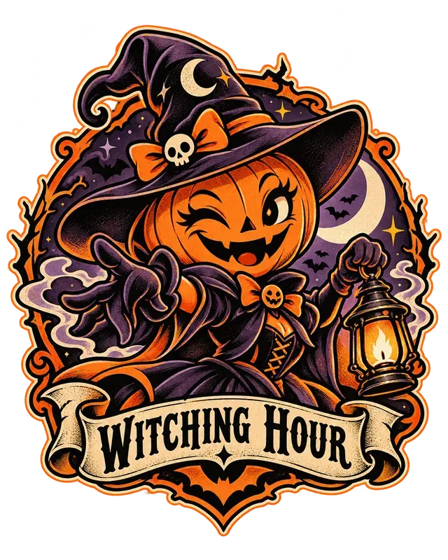 Retro Halloween Mascot Badges