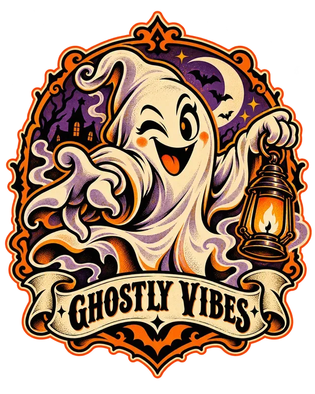 Retro Halloween Mascot Badges