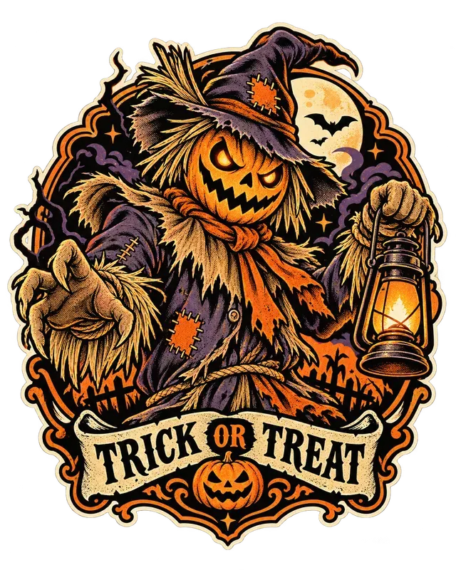Retro Halloween Mascot Badges