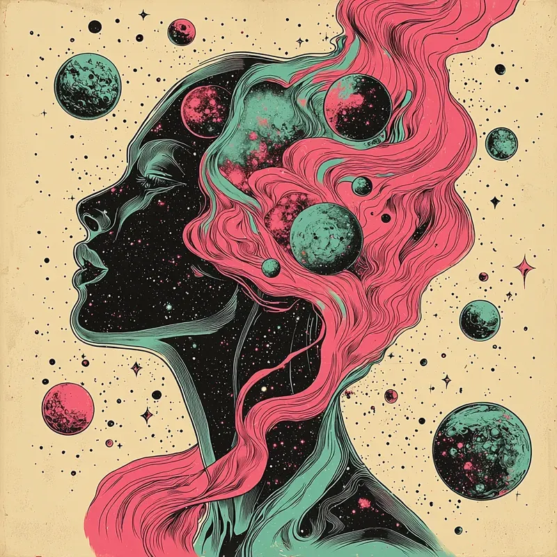 Retro Psychedelic Album Cover Art