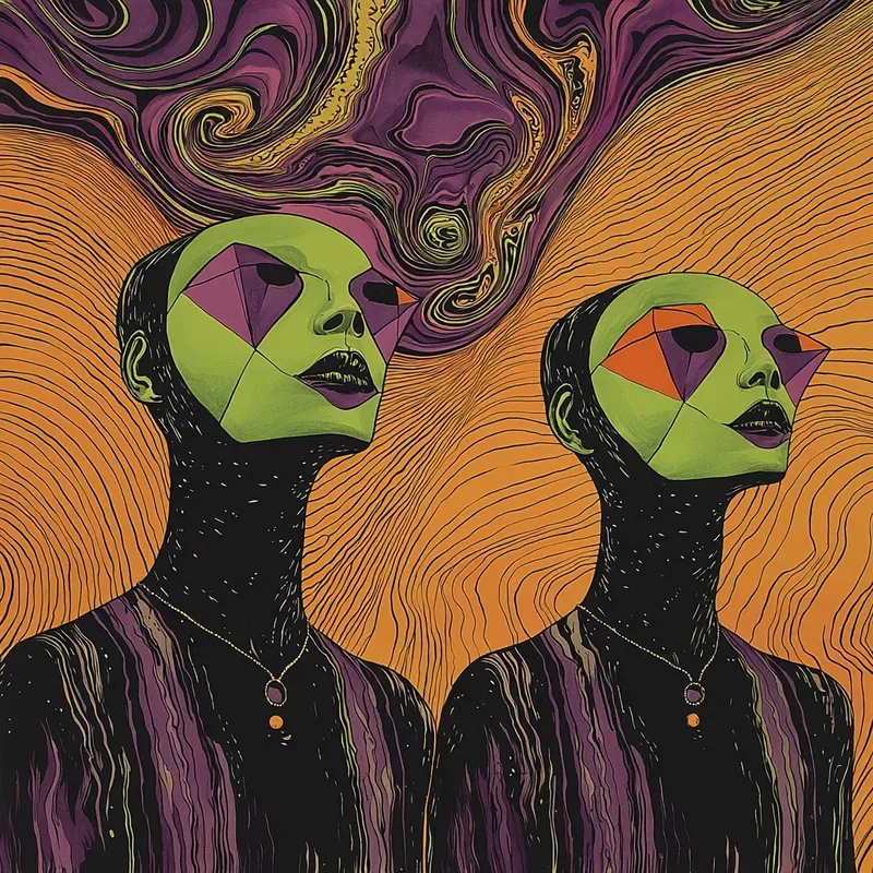 Retro Psychedelic Album Cover Art
