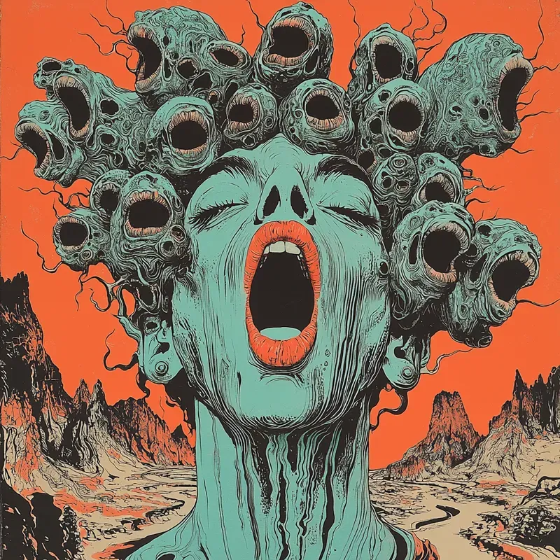 Retro Psychedelic Album Cover Art