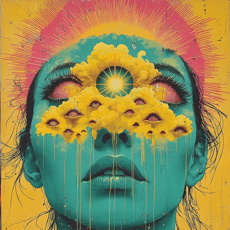 Retro Psychedelic Album Cover Art