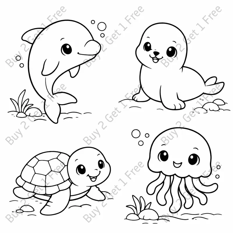 Cute Kids Animal Coloring Pages