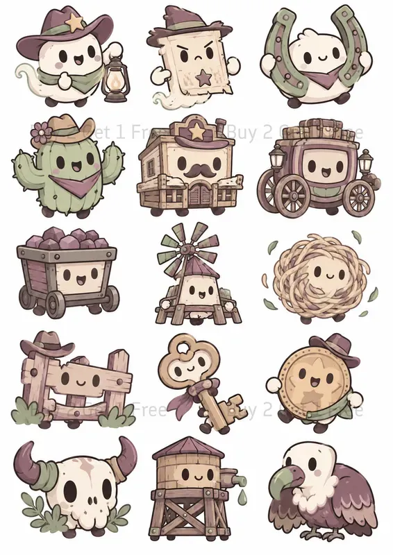 Cute Clipart Mascot Characters