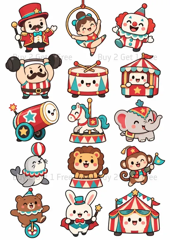 Cute Clipart Mascot Characters