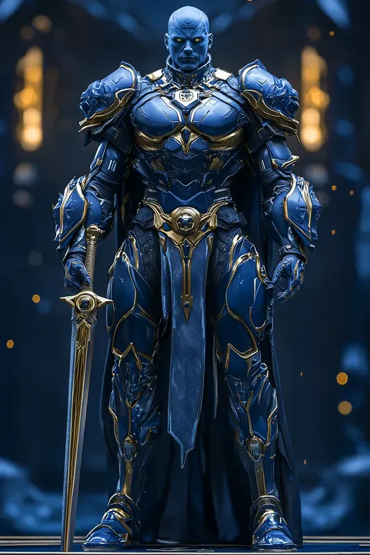 Sapphire Aurum Regent Cyberpunk Art