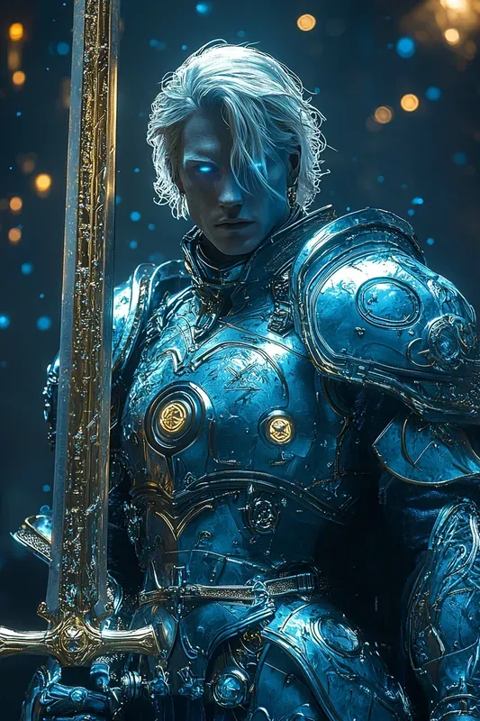 Sapphire Aurum Regent Cyberpunk Art
