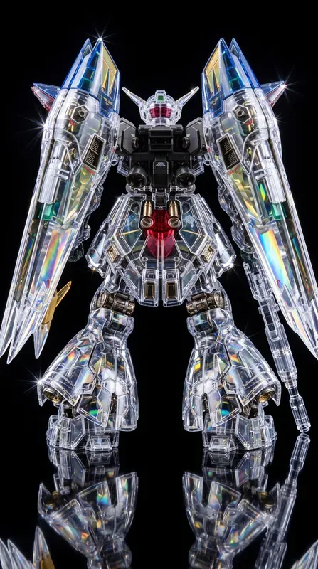 Gundams In A Sleek Glasslike Style