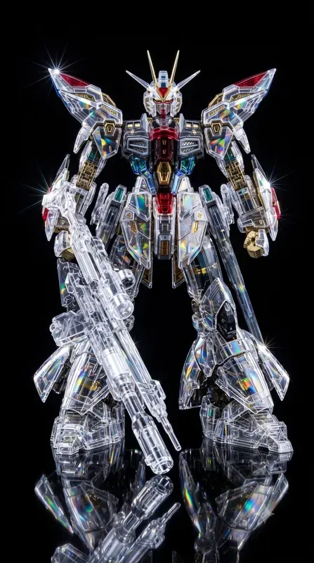Gundams In A Sleek Glasslike Style