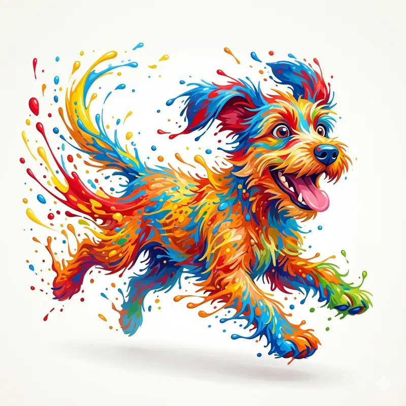 Paint Splash Joy Animals